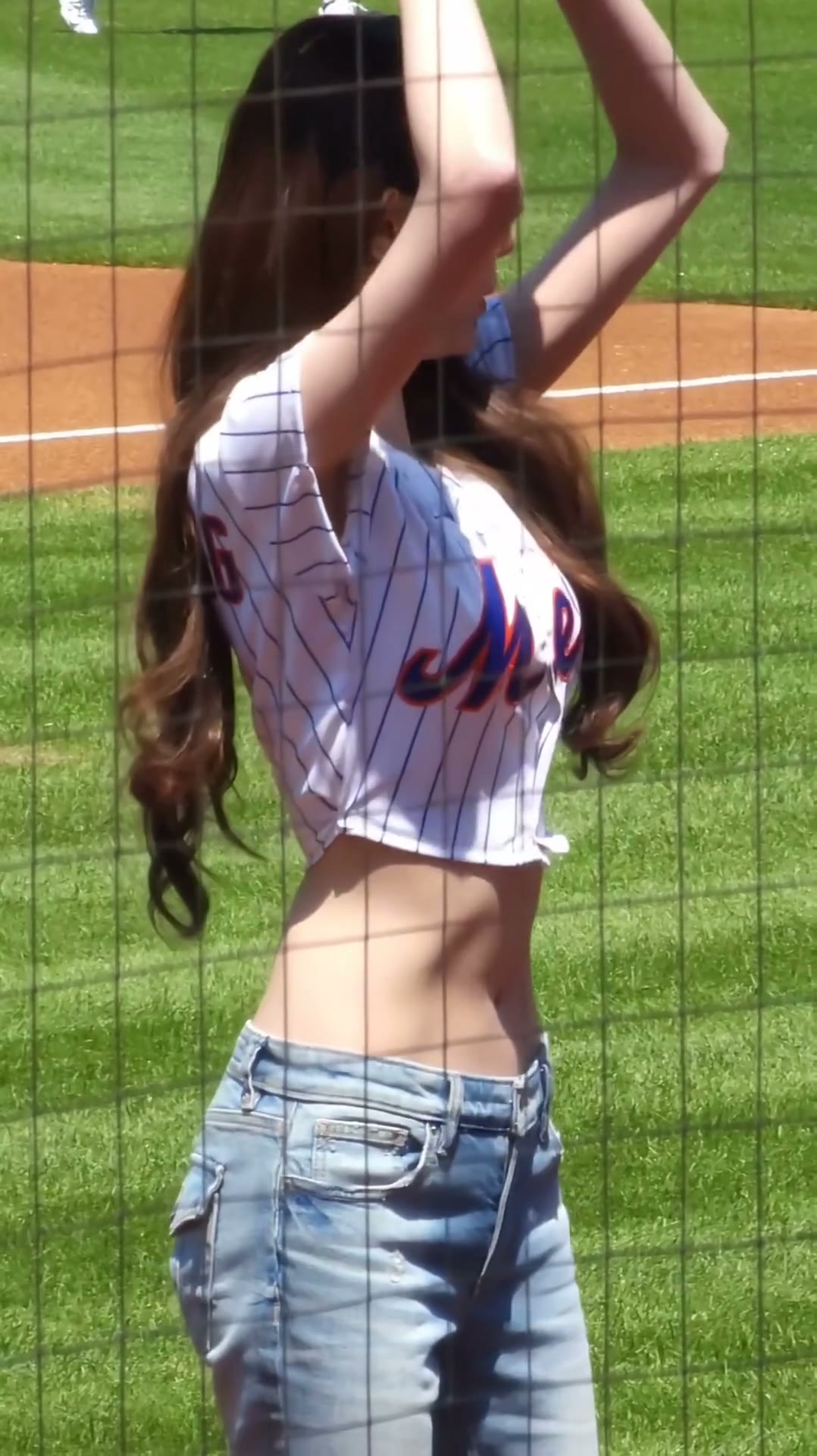 아이브 장원영 MLB 뉴욕 메츠 시구
