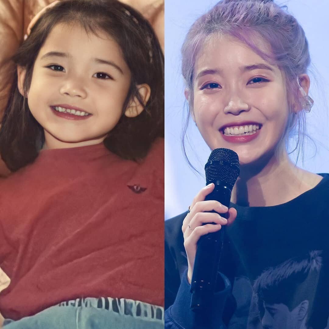 어렸을때 아이유와 현재 아이유 4