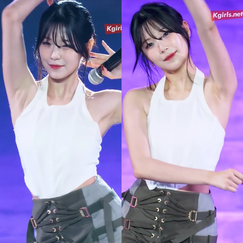 프로미스나인 백지헌 새하얀 홀터넥 겨드랑이 6