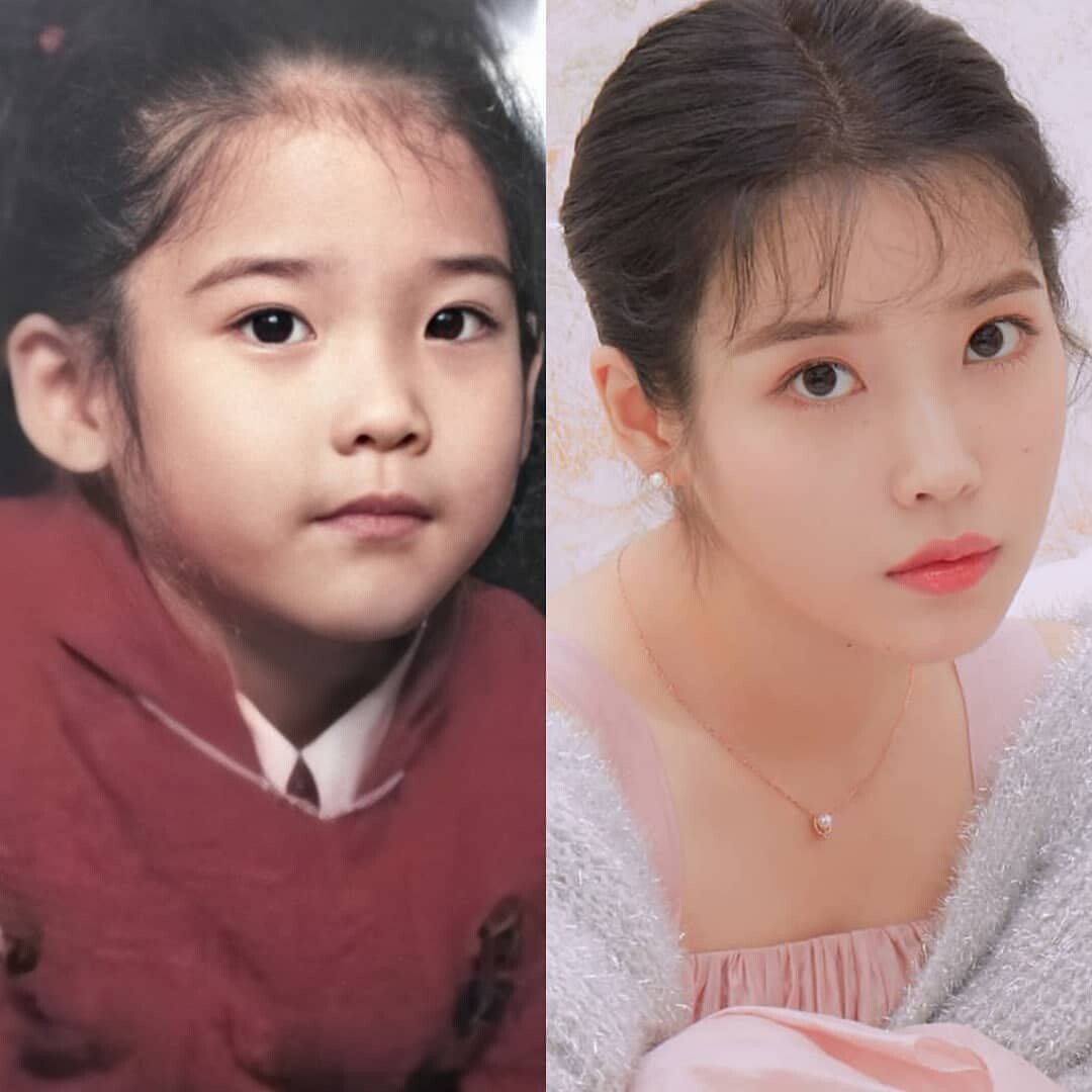 어렸을때 아이유와 현재 아이유 3