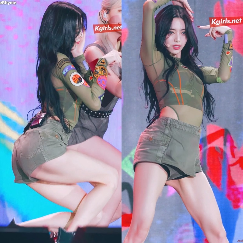 있지 유나 짧은 바지 사이로.. 8