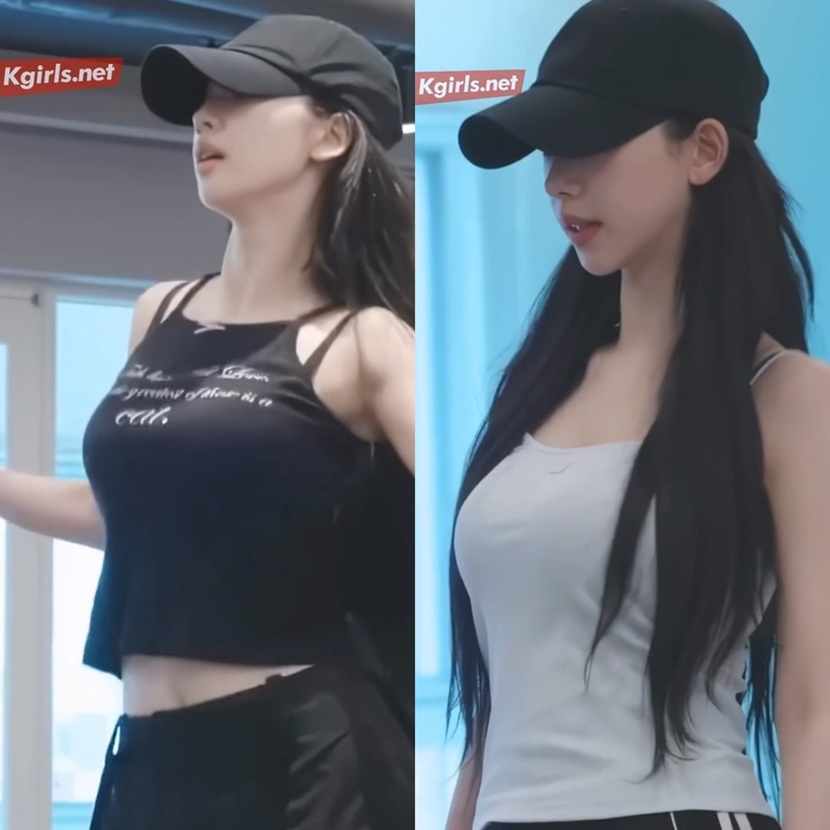 카리나 묵직한 나시 패션으로 안무 연습 12
