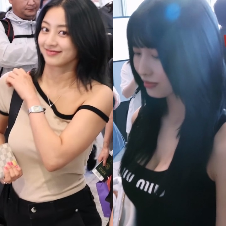 지효 & 모모 오늘자 공항 출국길 5
