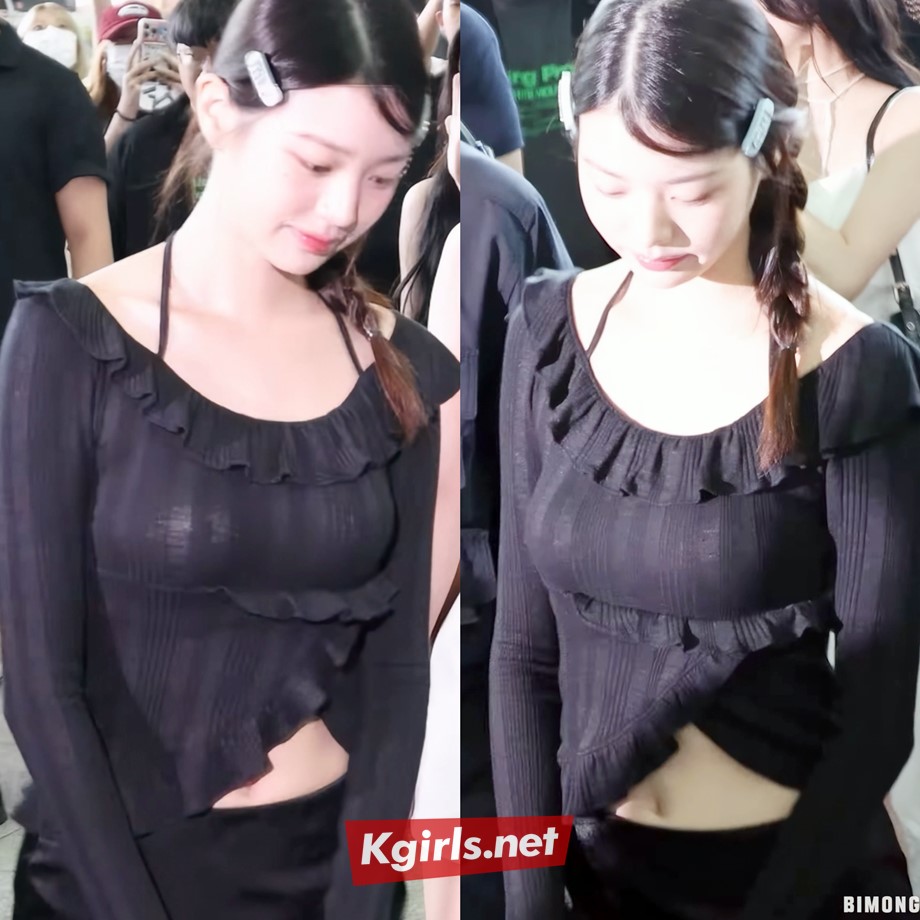 아이브 장원영 플래시 속에서 빛나는 공항패션 7