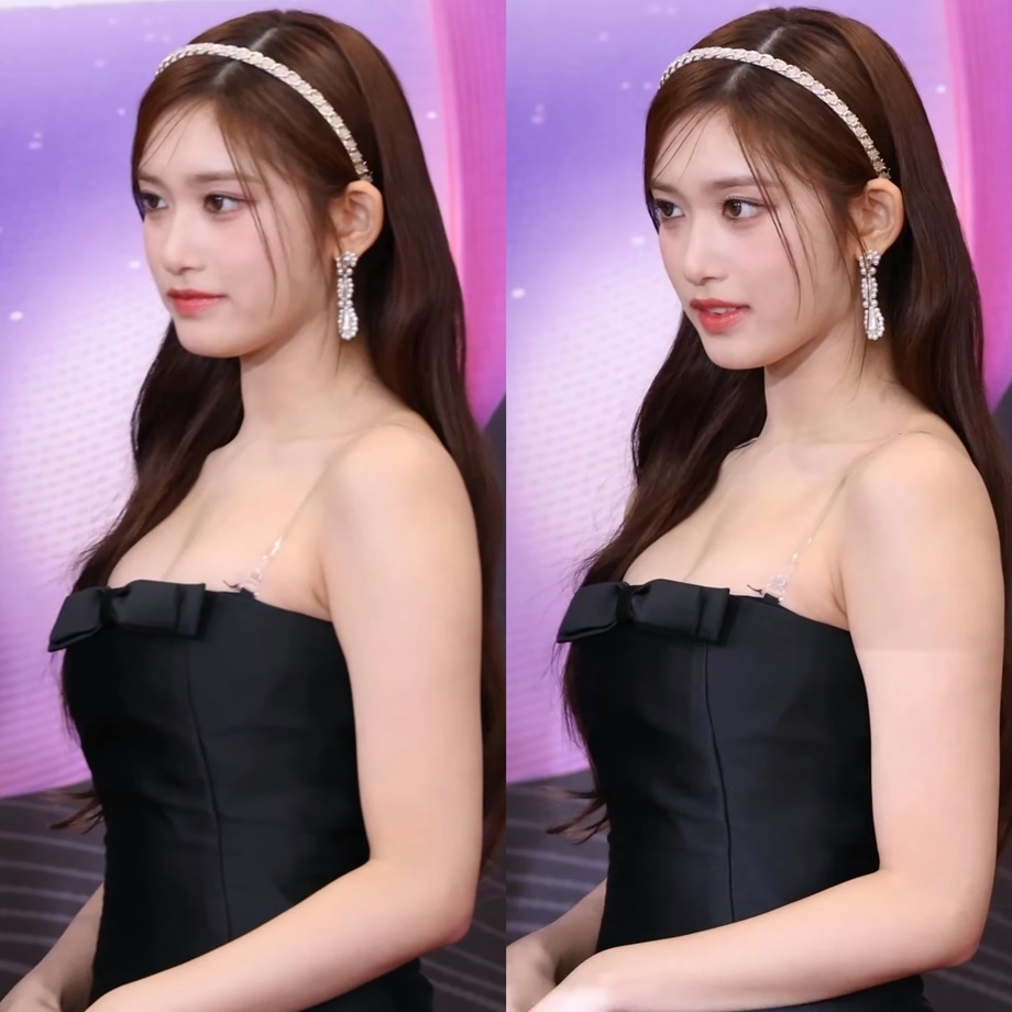 아이브 이서 레드카펫 오프숄더 원피스 6