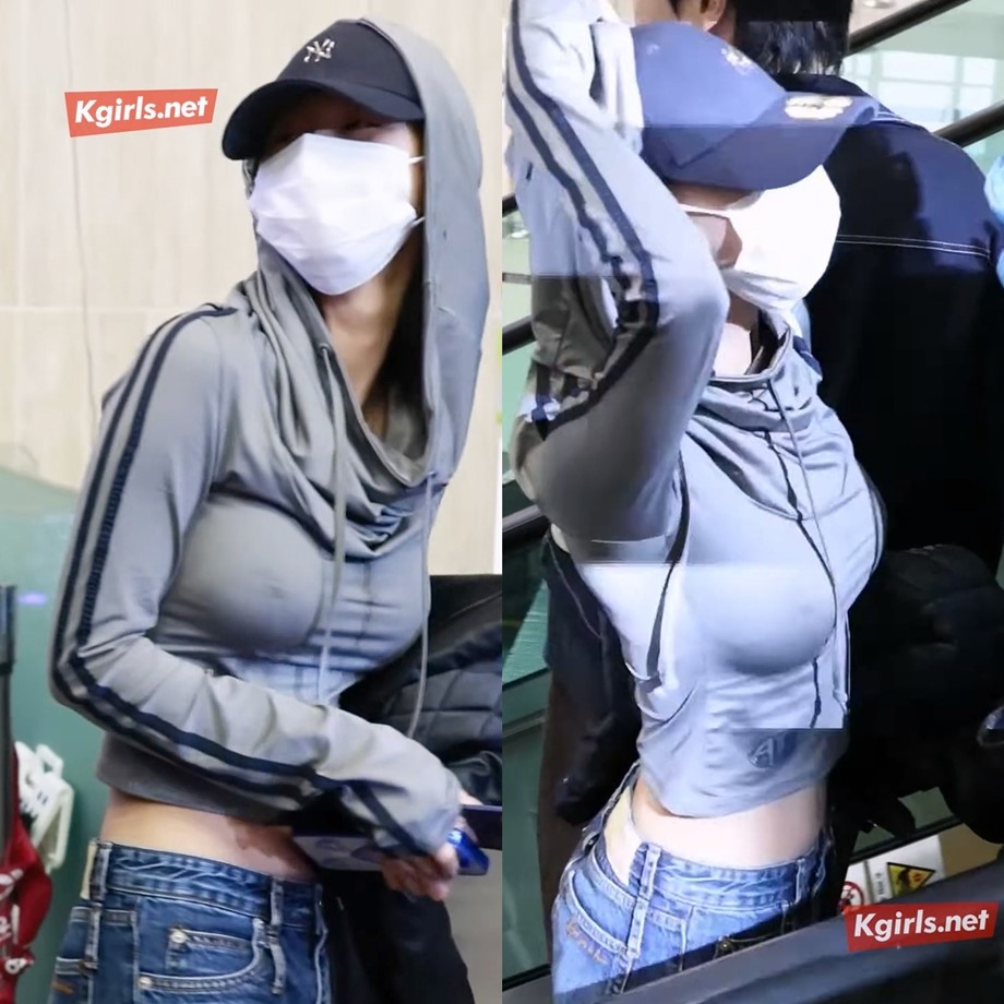 (여자)아이들 미연 봉긋한 공항 패션 8